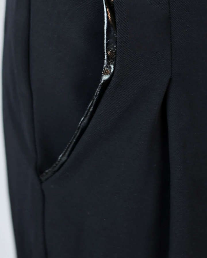 Hose Chino, komfortabel, Taschen und Kordelzug, Gabardine, schwarz_03