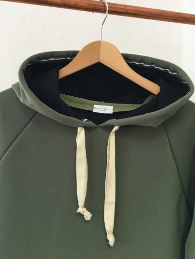Softshelljacke gefüttert mit Kapuze in khaki