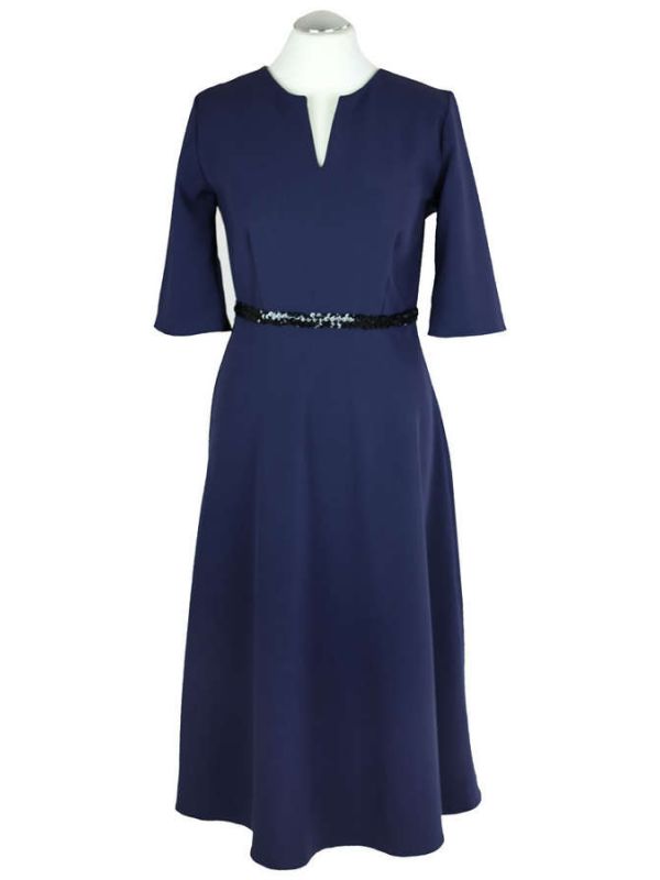 Konfektioniertes Kleid / Viskose, leuchtblau