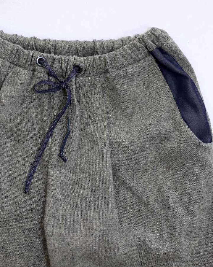 Hose Chino, komfortabel, Taschen und Kordelzug, Wollmischung, basalt_01