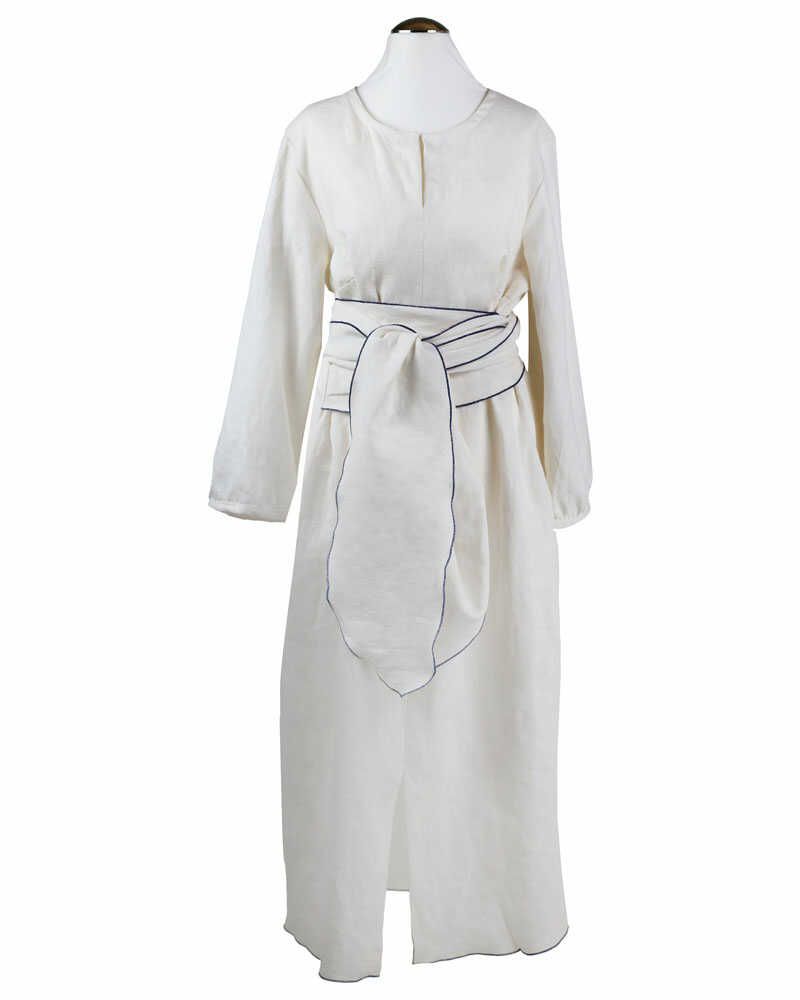 Wickelkleid in Leinen, offwhite_04