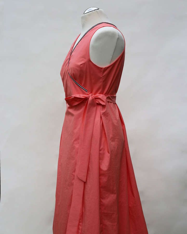 Kleid zum Wickeln in koralle_03