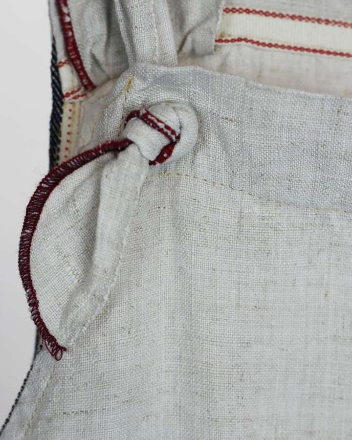 Latzhose, handgewebtes Leinen, naturweiß_03
