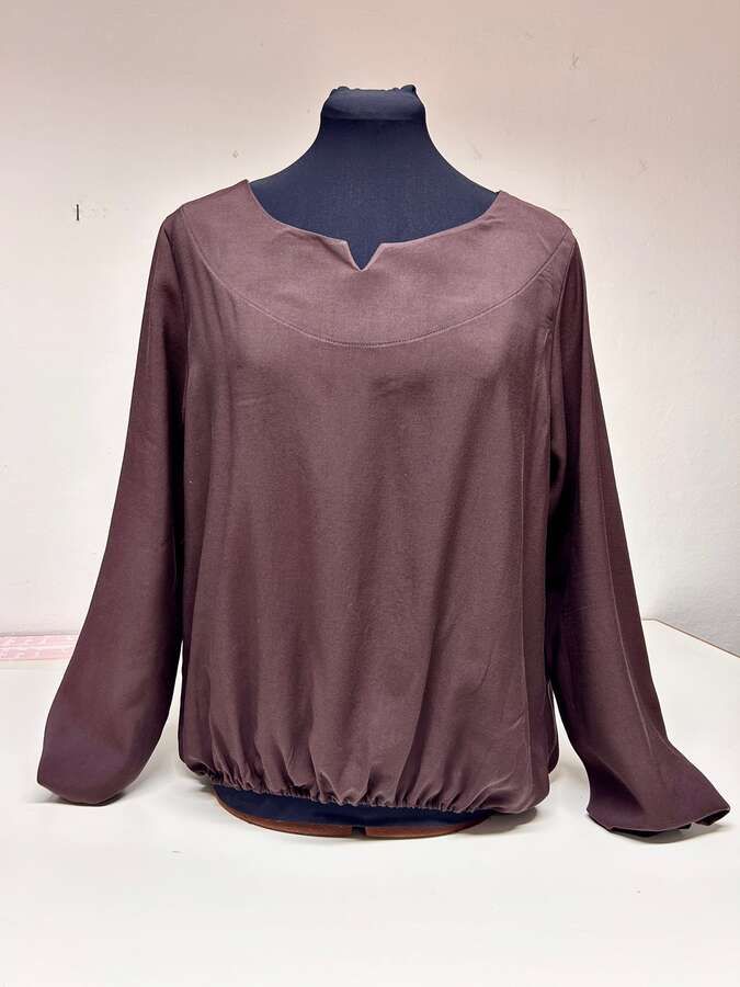 Bluse Langarm mit elastischem Bund