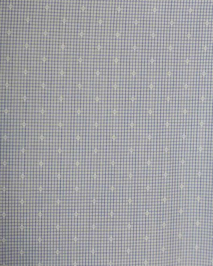 Bluse / Baumwolljaquard mit Raffung in hellblau_03