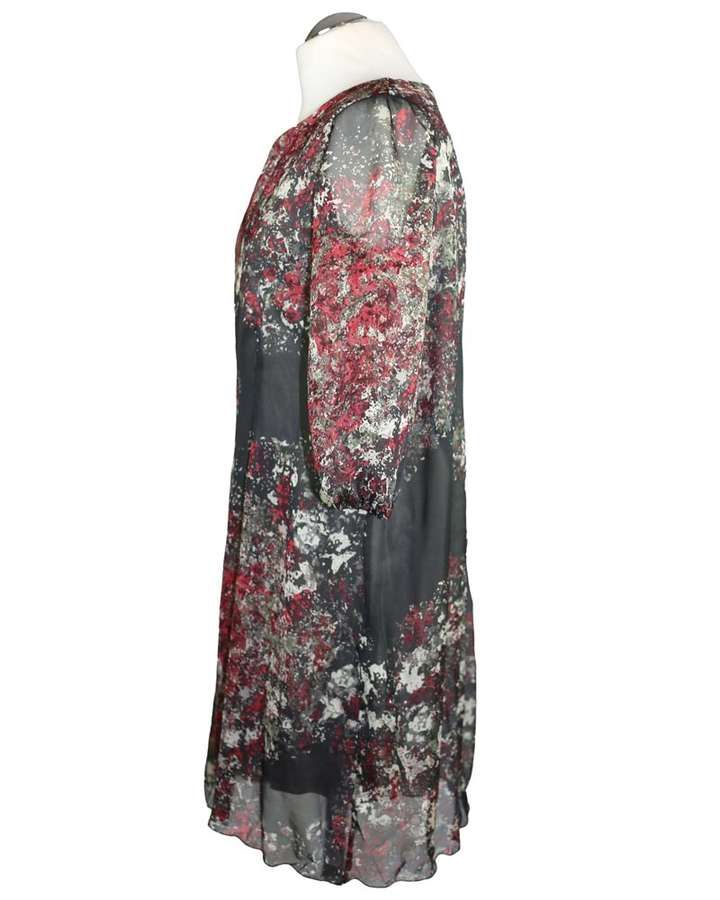 Zweilagiges Seidenkleid im Chochenille Print_01