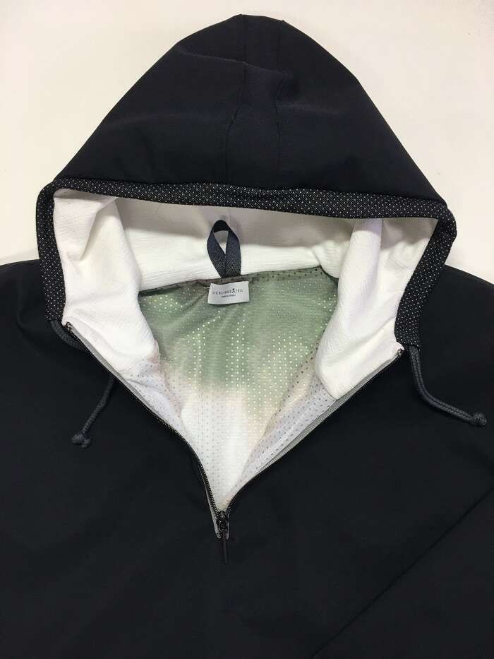 Windstopper Schlupfjacke schwarz mit Kapuze_02