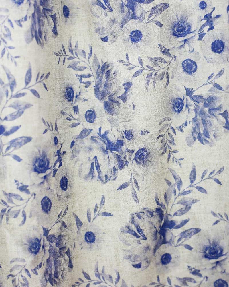 Dirndlschürze, Baumwolle, Blaublümchen_02