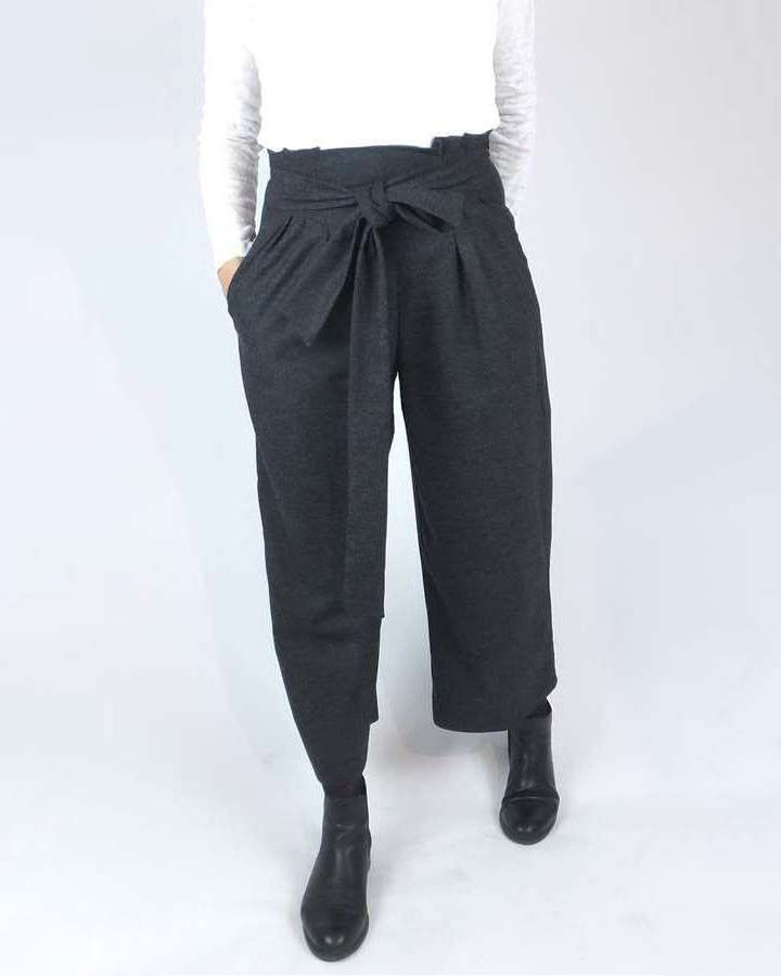 Marlene Hose aus feinem Loden, reine Wolle, anthrazit_04