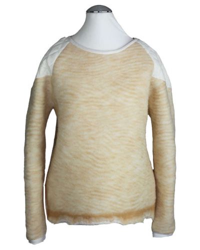 Pullover Walk Wolle beige