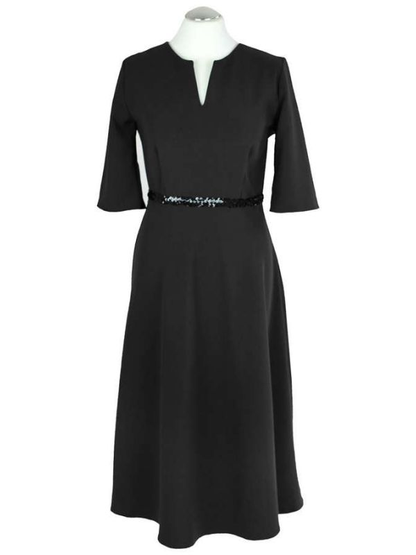 Konfektioniertes Kleid / Viskose, schwarz