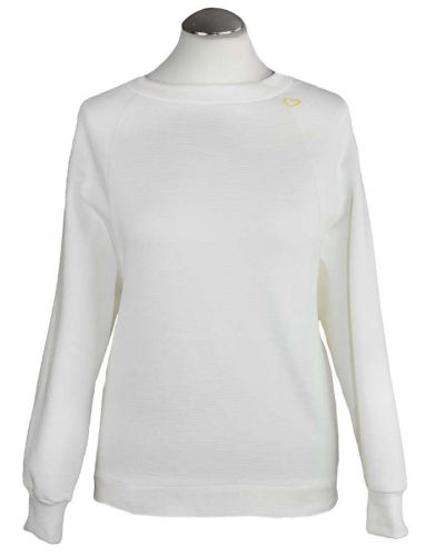 weisser Pulli in Baumwolle langarm