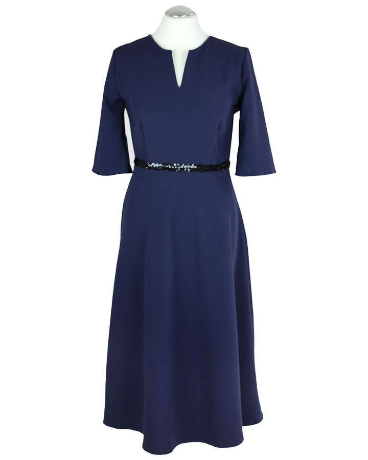 Konfektioniertes Kleid / Viskose, leuchtblau