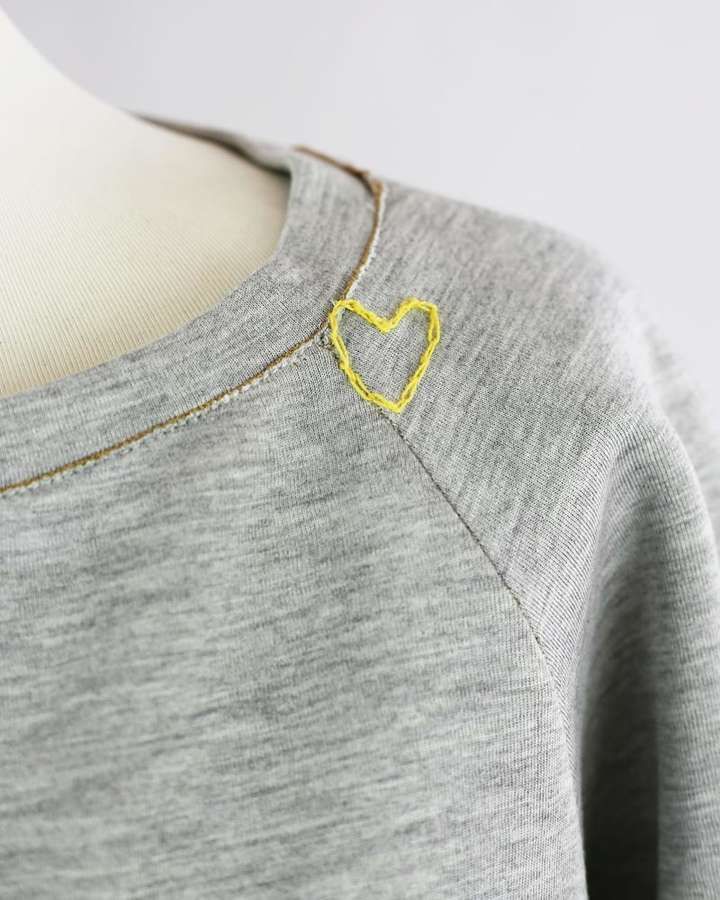 Pulli mit Halbarm in der Farbe graumelange_01